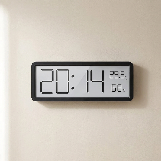Digital Wall Clock With Temperature And Humidity