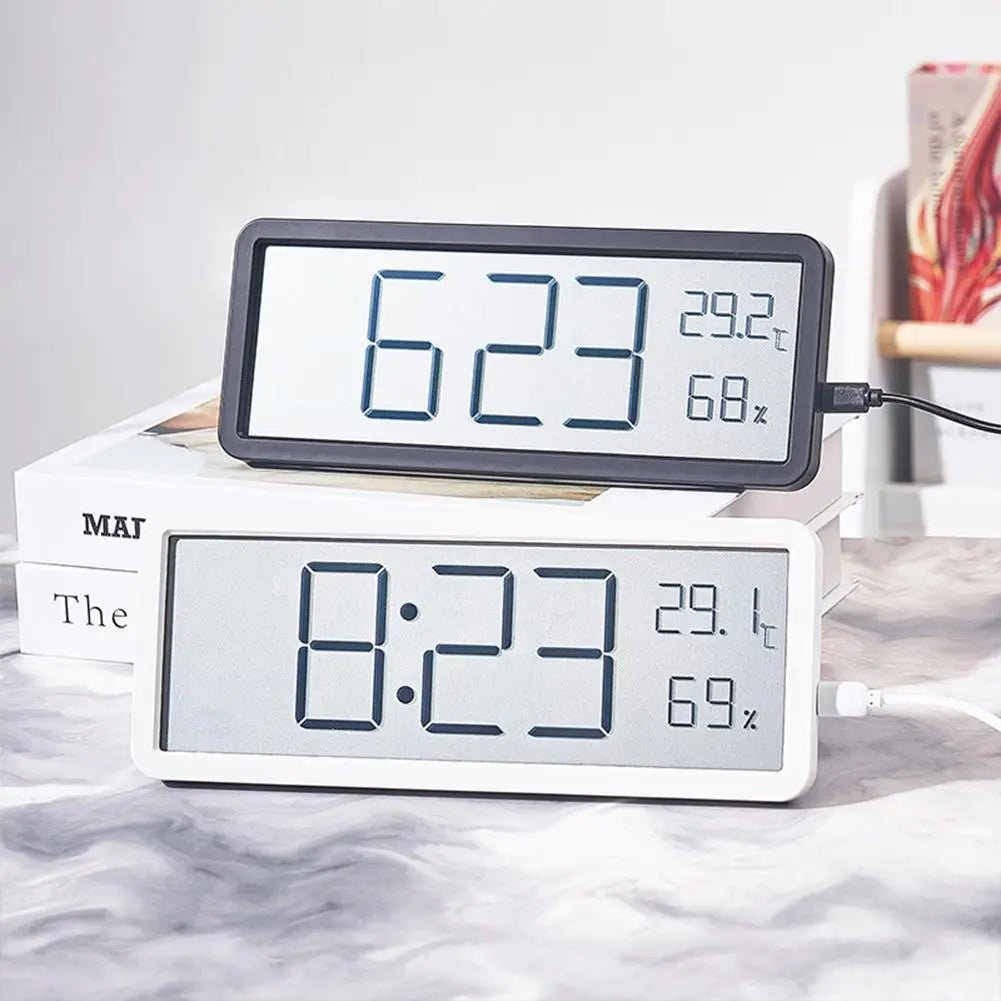 Digital Wall Clock With Temperature And Humidity