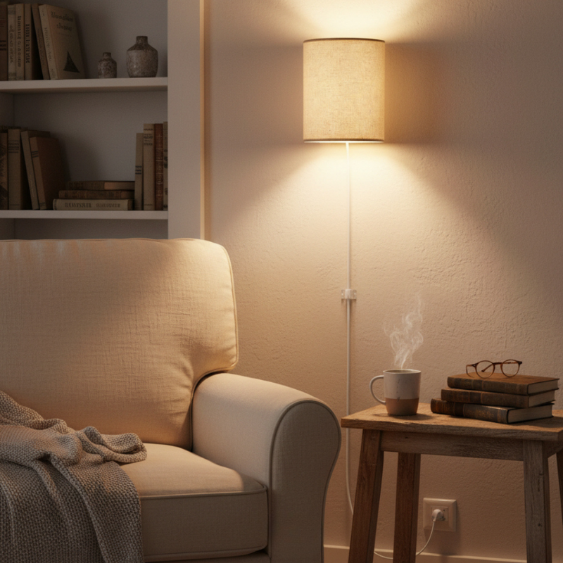 Drum Plug-In Wall Sconce