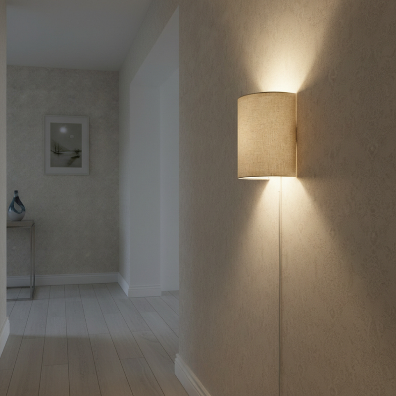 Drum Plug-In Wall Sconce