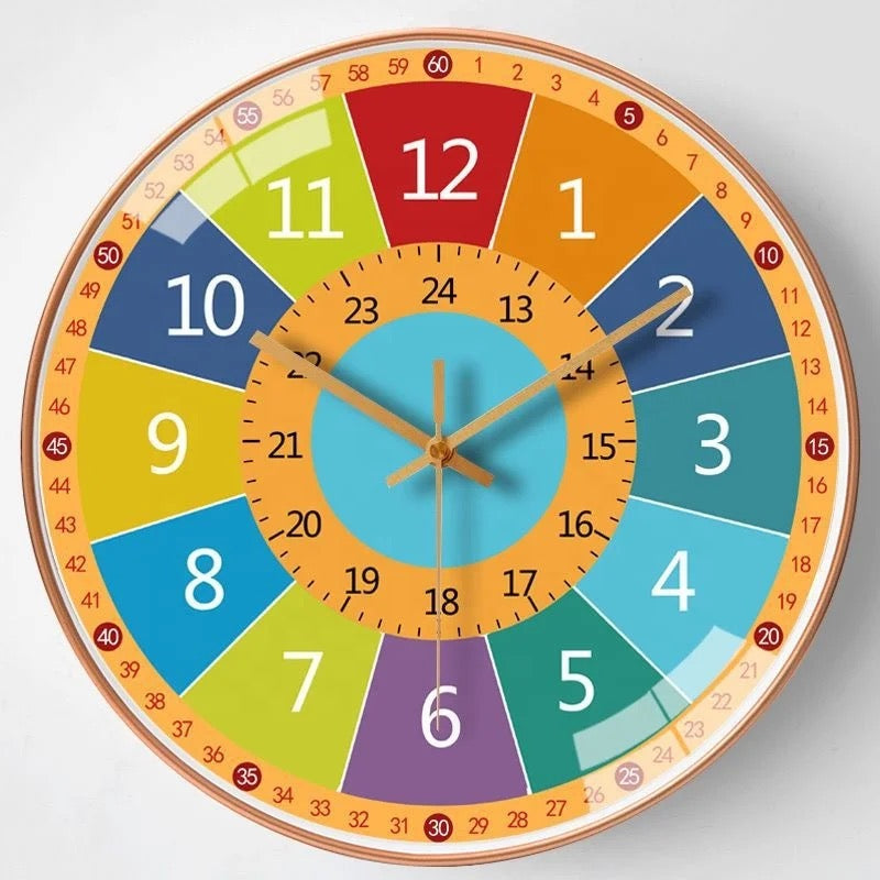 Educational Color Dial Wall Clock