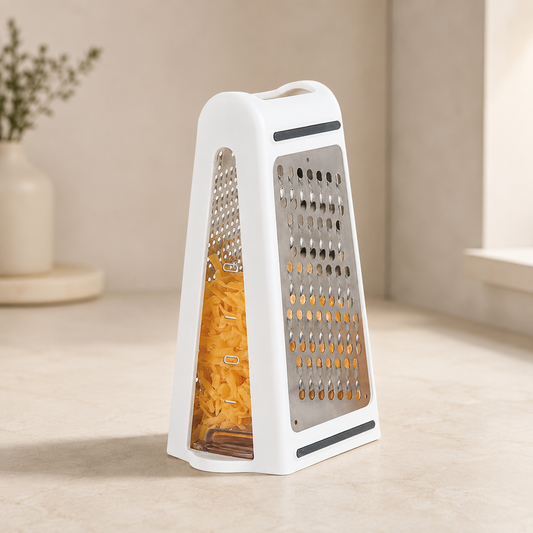 Elegant 2-Sided Cheese Grater With Container