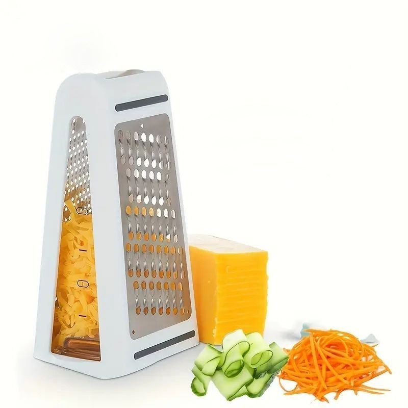 Elegant 2-Sided Cheese Grater With Container