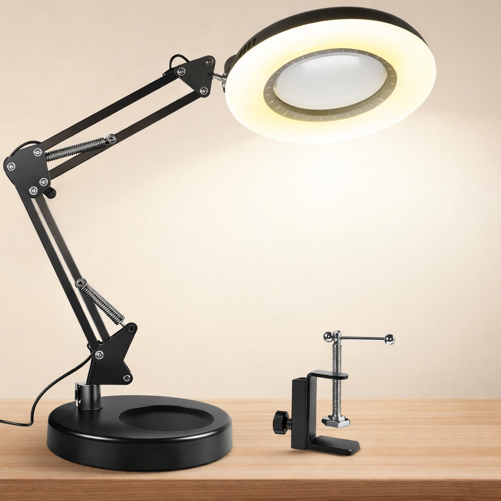 Elegant Adjustable Magnifying Lamp