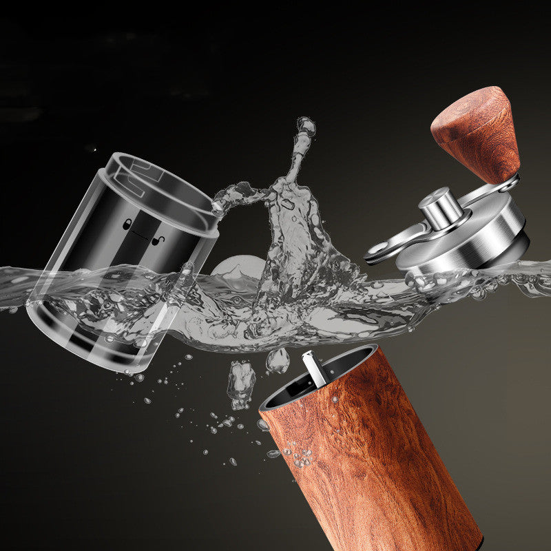 Elegant Coffee Grinder With Wood Finish