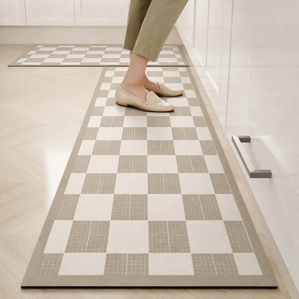 Elegant Cushioned Floor Mat With Non-Slip Texture
