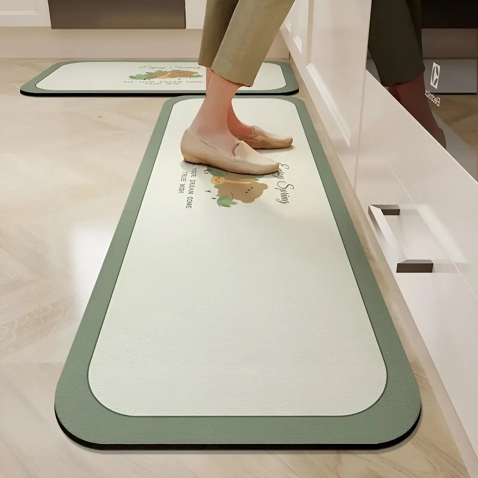 Elegant Cushioned Floor Mat With Non-Slip Texture