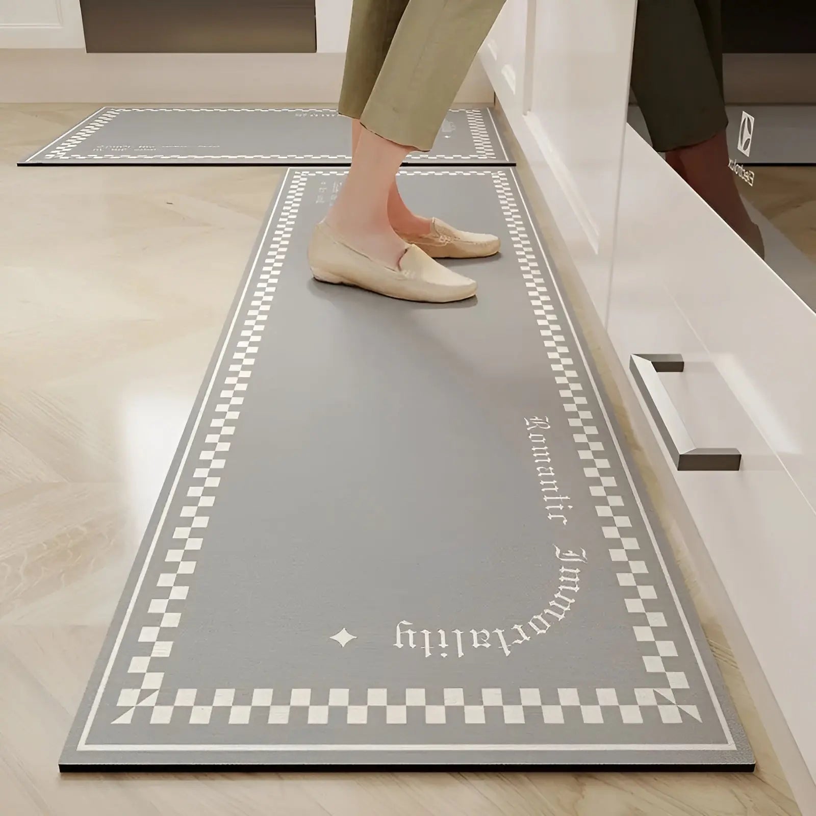 Elegant Cushioned Floor Mat With Non-Slip Texture