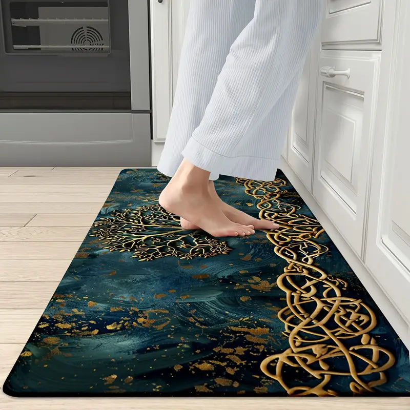 Elegant Floor Mat With Tree Of Life Pattern