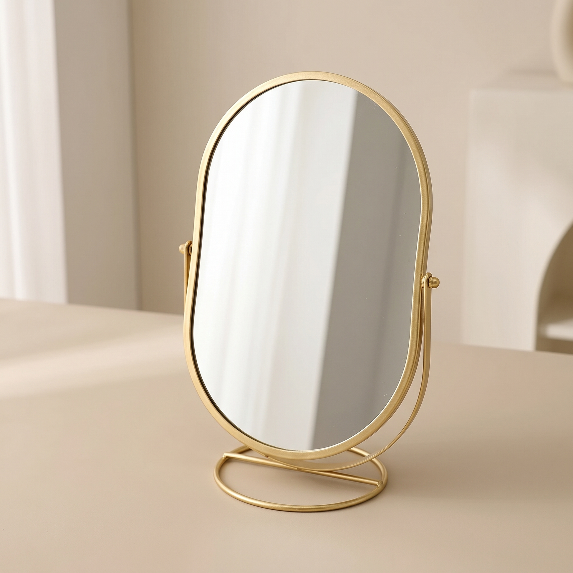 Elegant Rotating Makeup Mirror