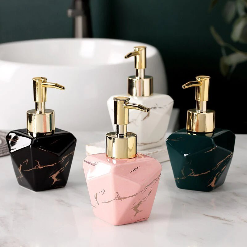 Elegant Soap Dispenser Marble Finish