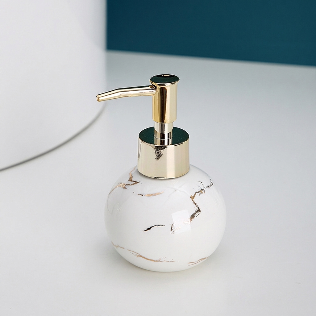 Elegant Soap Dispenser Marble Finish