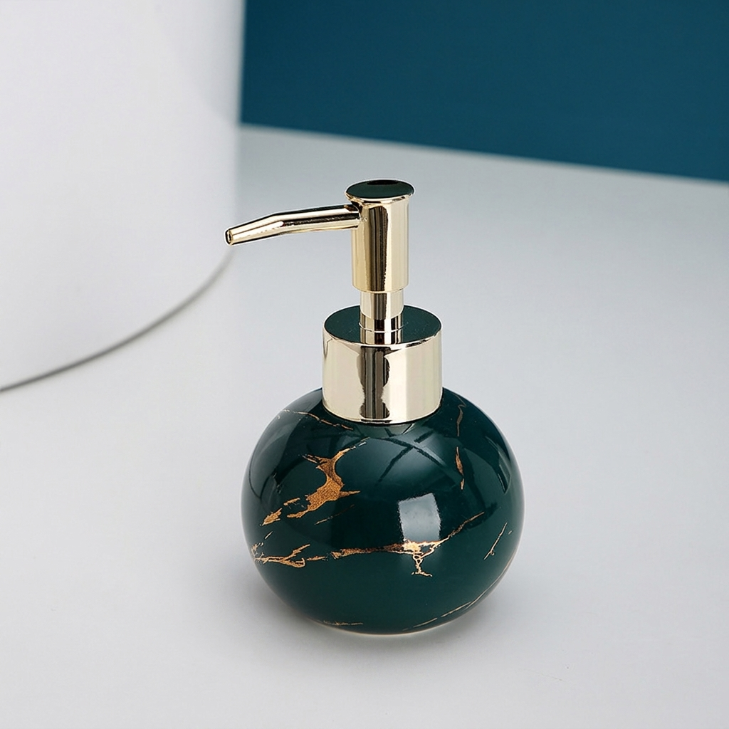 Elegant Soap Dispenser Marble Finish