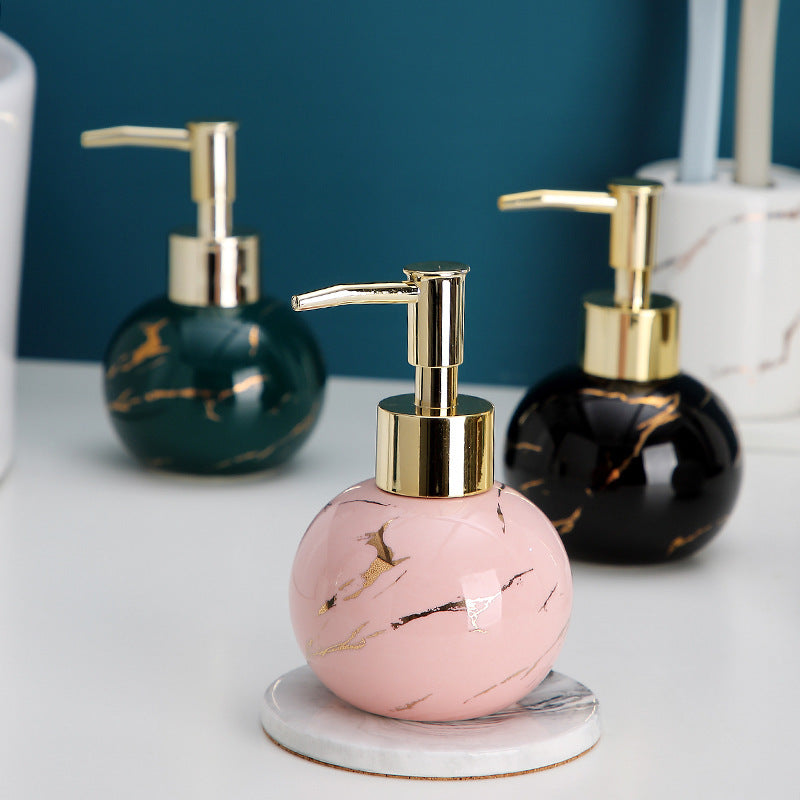 Elegant Soap Dispenser Marble Finish