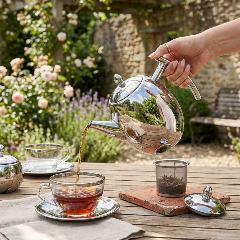Elegant Teapot With Built-In Infuser