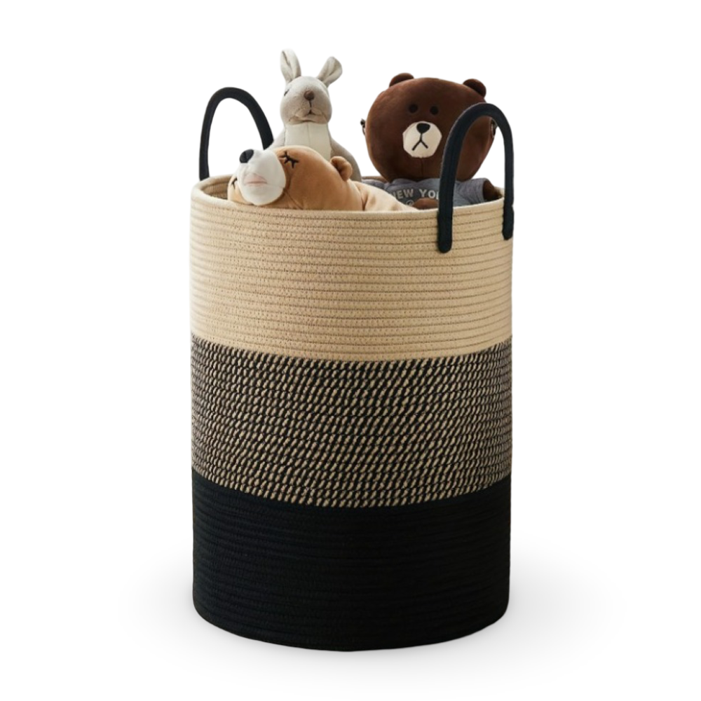 Foldable Braided Cotton Laundry Basket