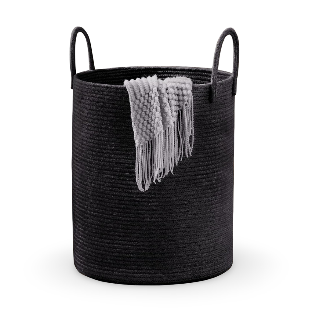 Foldable Braided Cotton Laundry Basket