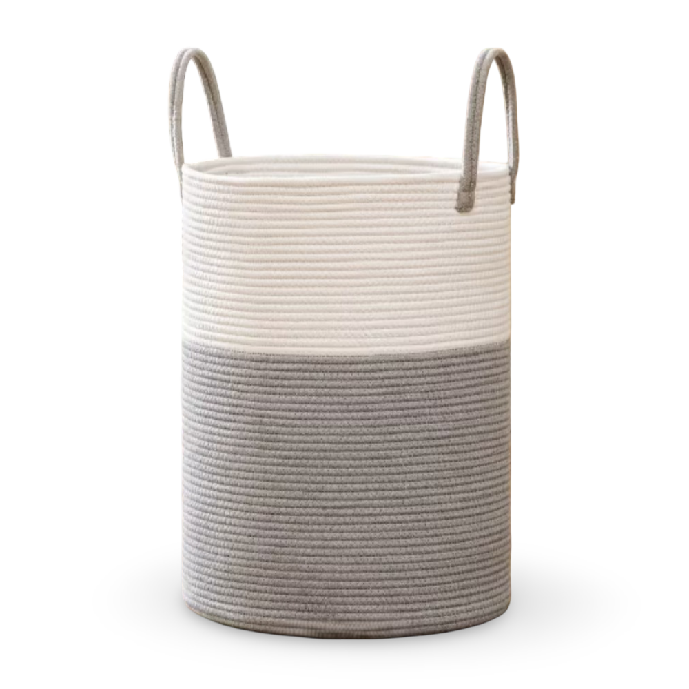 Foldable Braided Cotton Laundry Basket