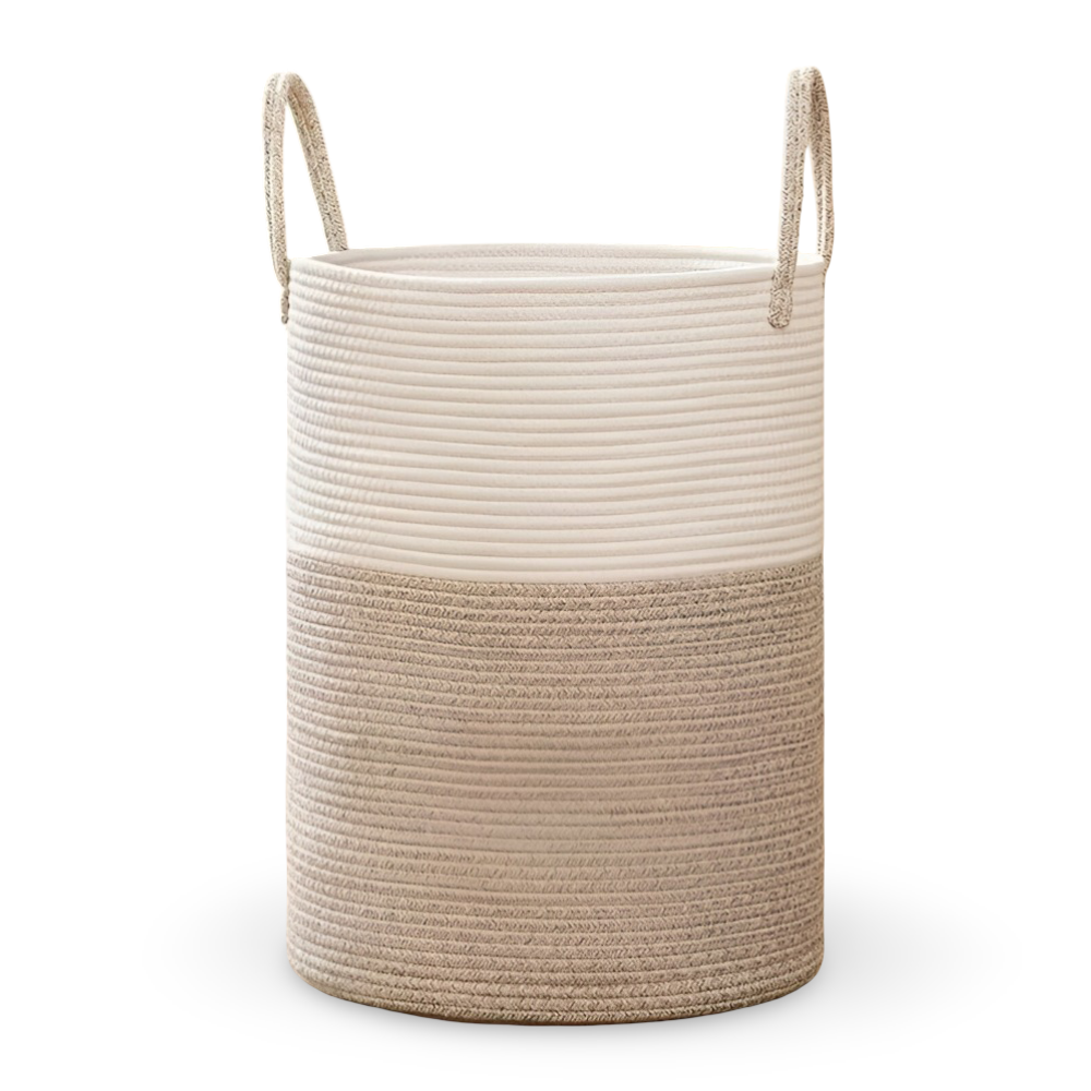 Foldable Braided Cotton Laundry Basket