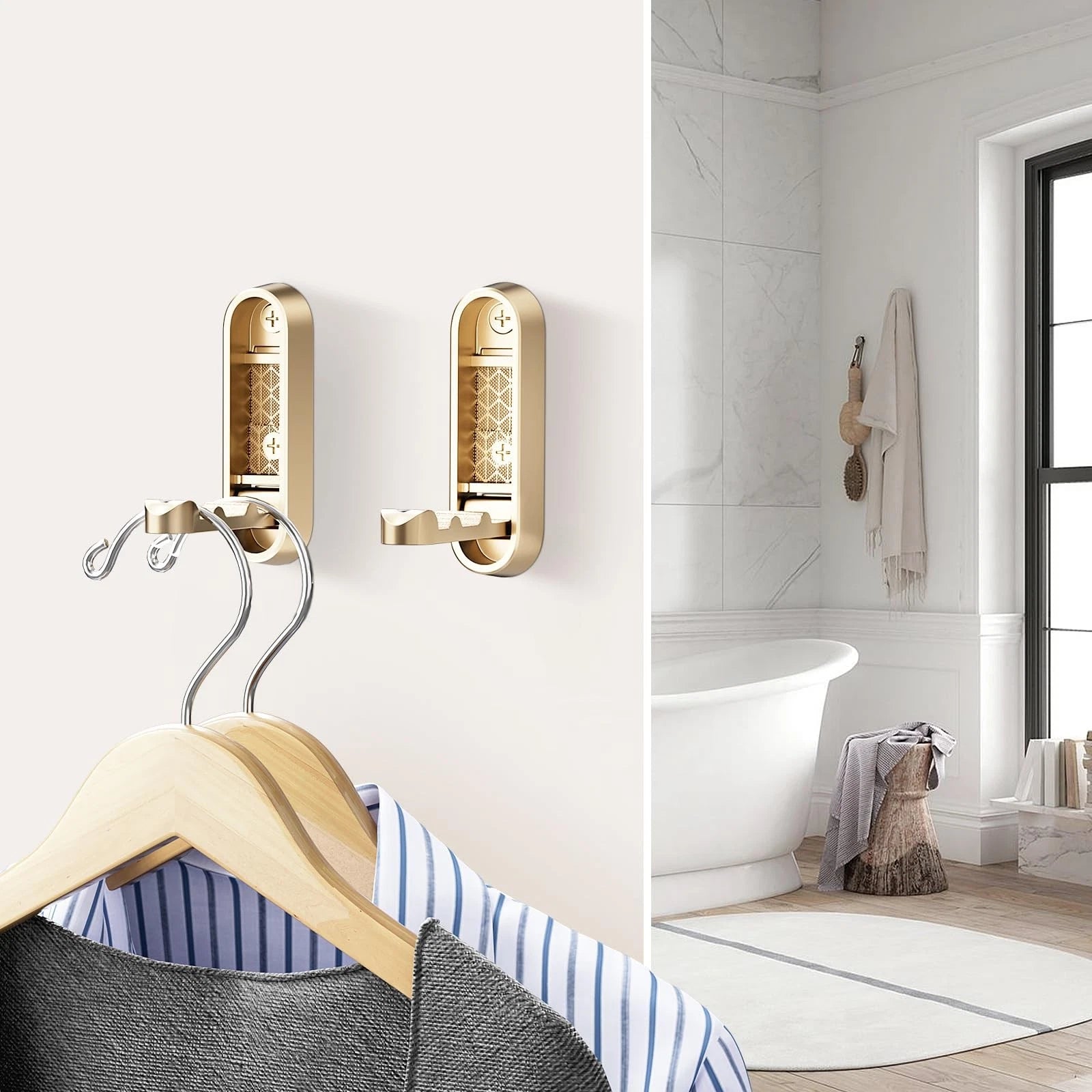 Foldable Screw Mounted Wall Hook