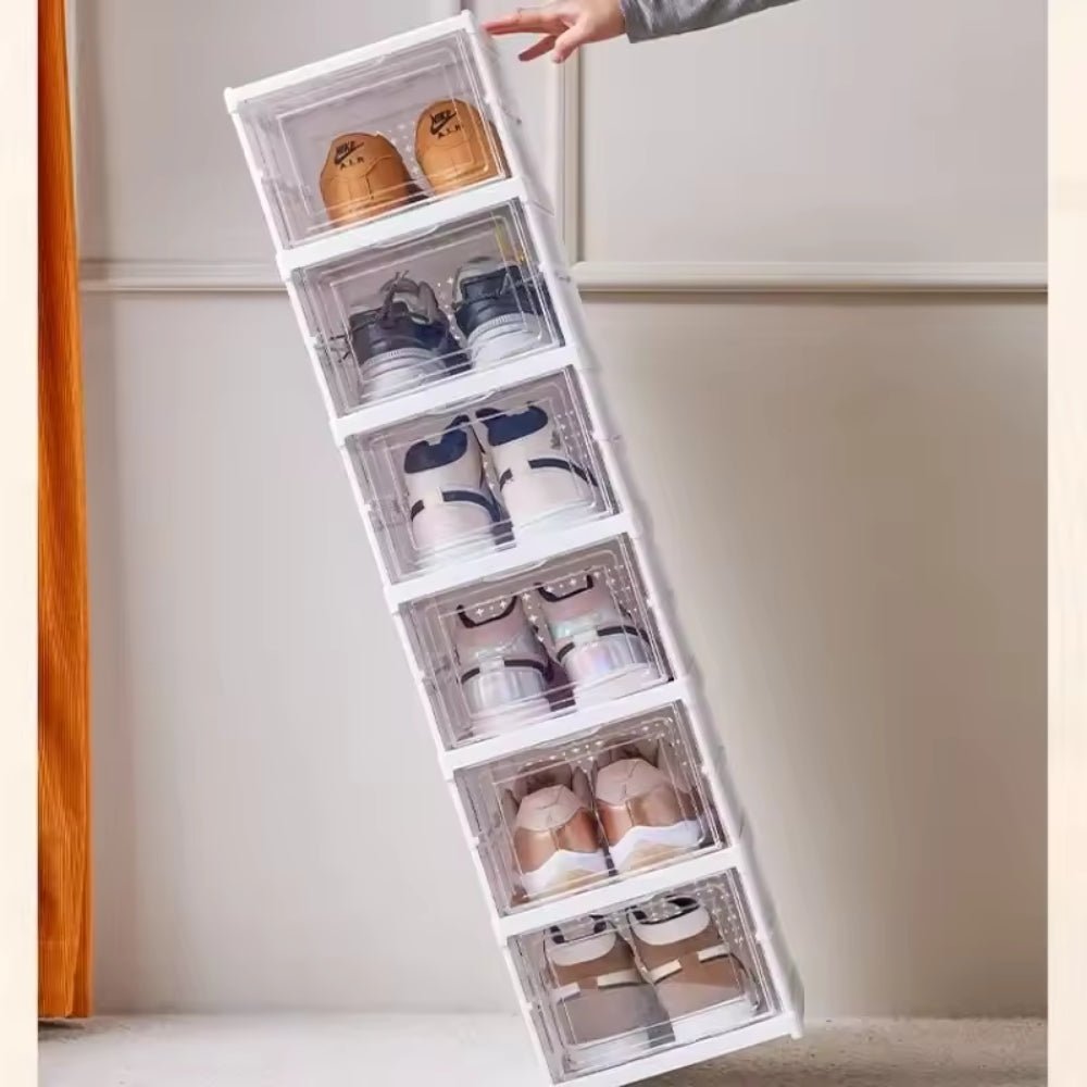 Foldable Shoe Cabinet With Clear Door