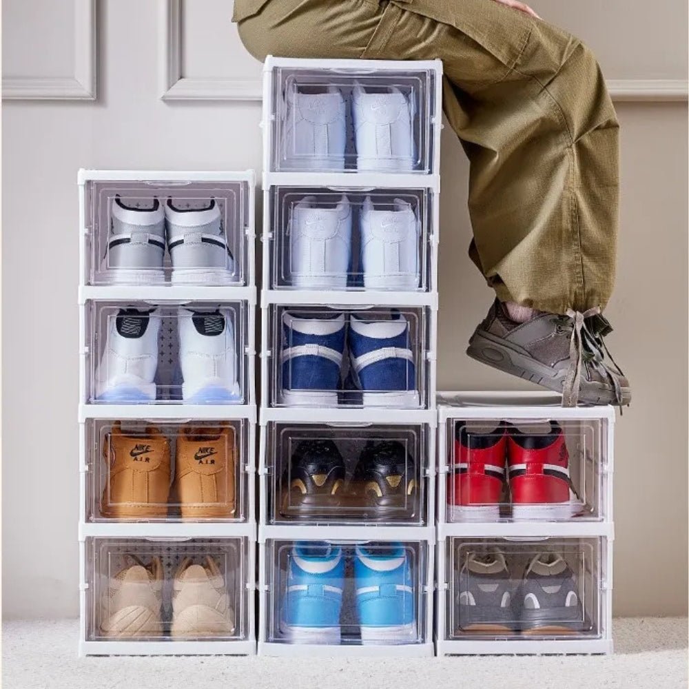 Foldable Shoe Cabinet With Clear Door
