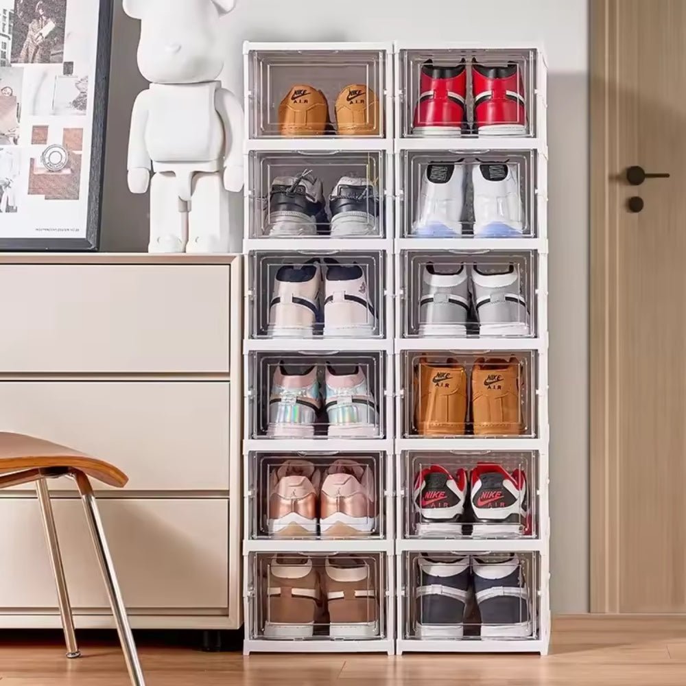 Foldable Shoe Cabinet With Clear Door