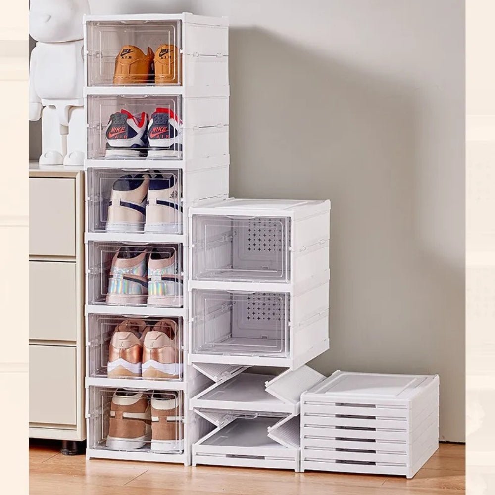 Foldable Shoe Cabinet With Clear Door
