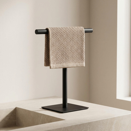 Freestanding Hand Towel Rack With Metal