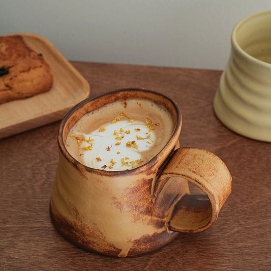 Handmade Mug With Sculpted Handle