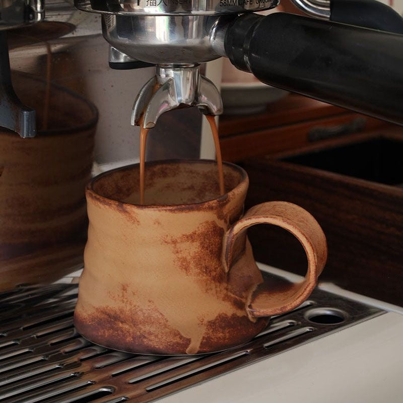 Handmade Mug With Sculpted Handle