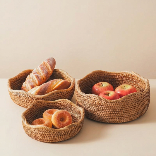Handwoven Rattan Baskets