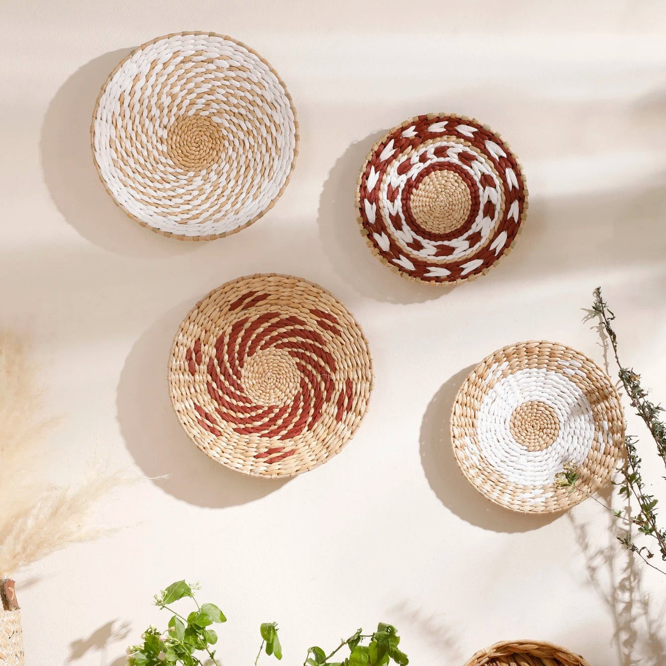 Handwoven Seagrass Wall Art Set