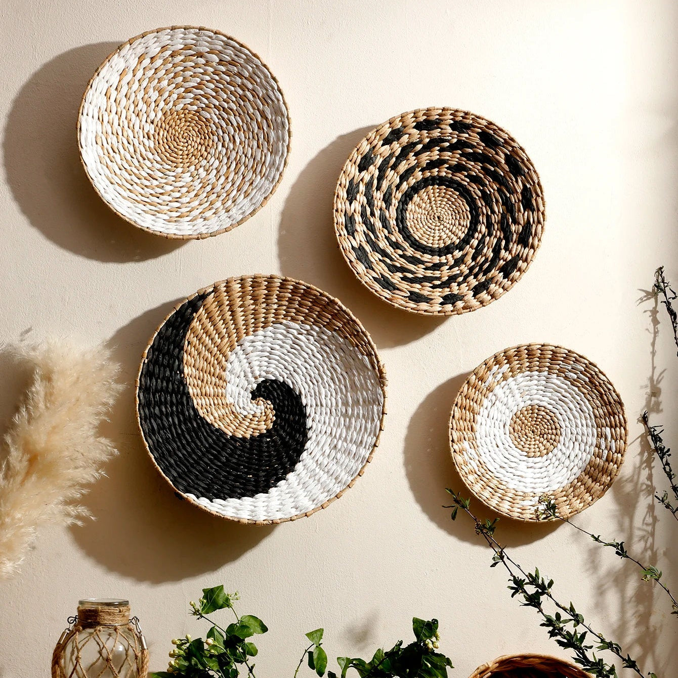 Handwoven Seagrass Wall Art Set