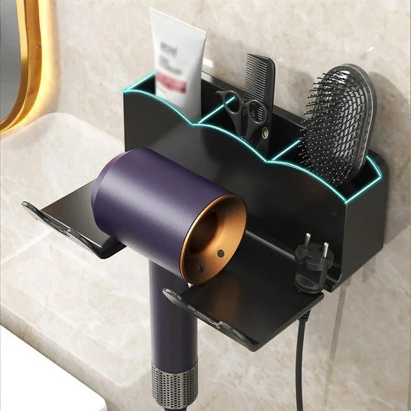 Heat-Resistant Wall Mount Hair Tool Organizer