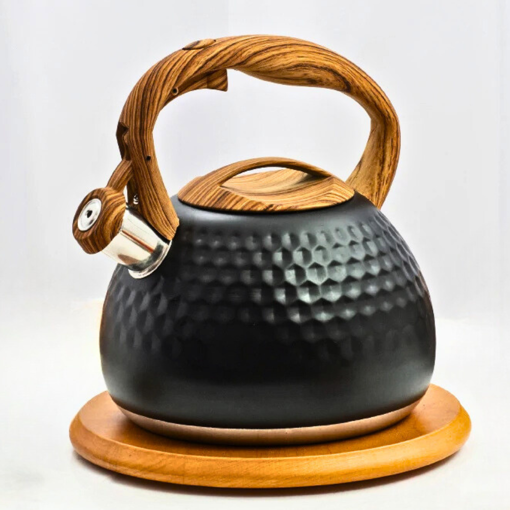 Hexagonal Non Electric Kettle with Wooden Handle