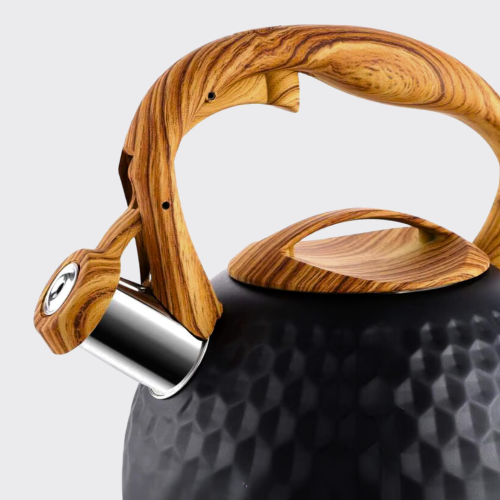 Hexagonal Non Electric Kettle with Wooden Handle