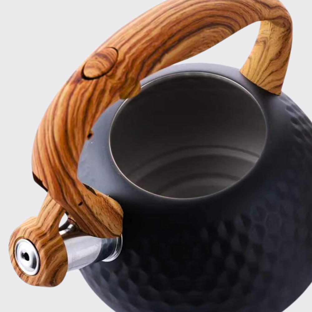 Hexagonal Non Electric Kettle with Wooden Handle