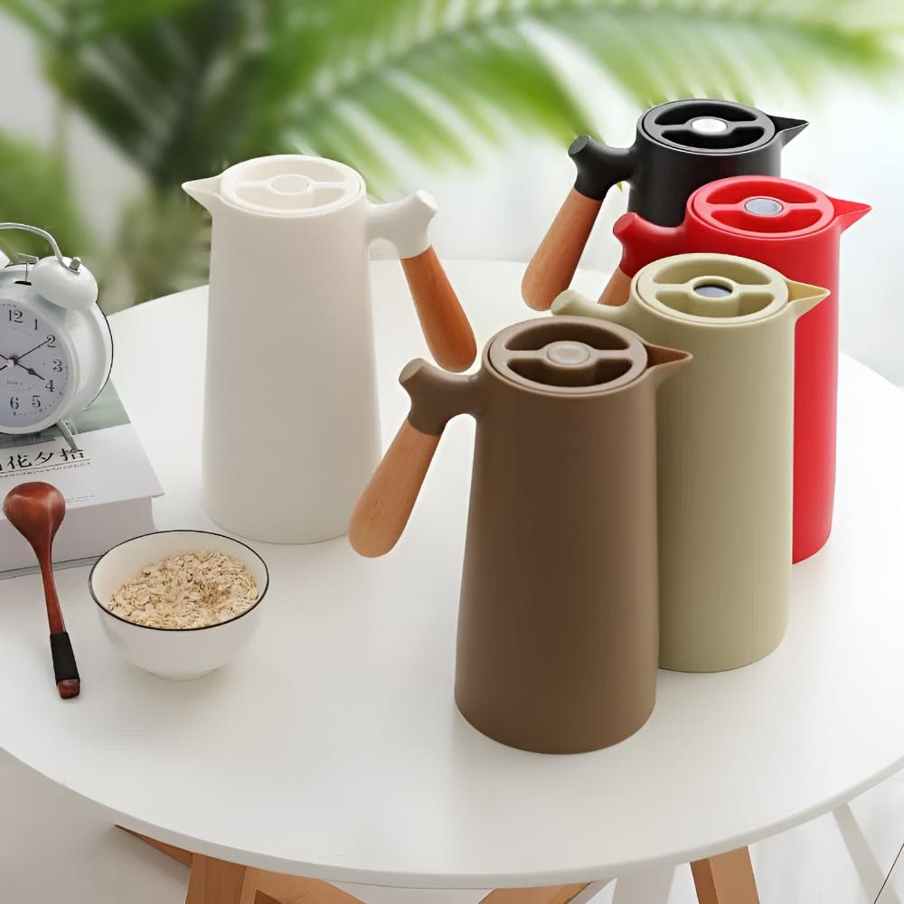 Insulated Carafe With Wooden Handle