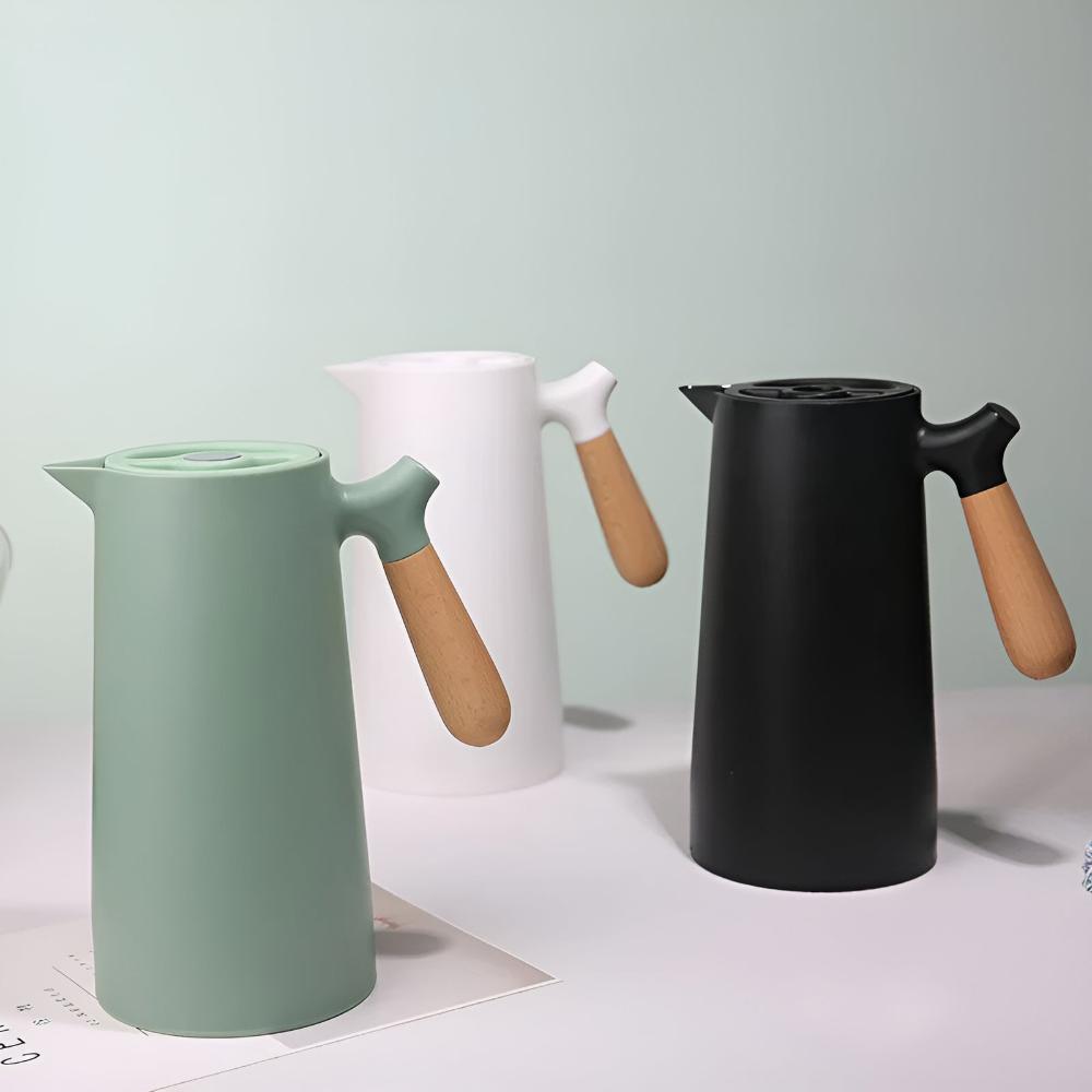 Insulated Carafe With Wooden Handle