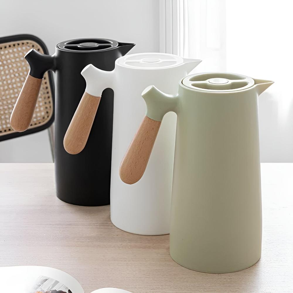 Insulated Carafe With Wooden Handle