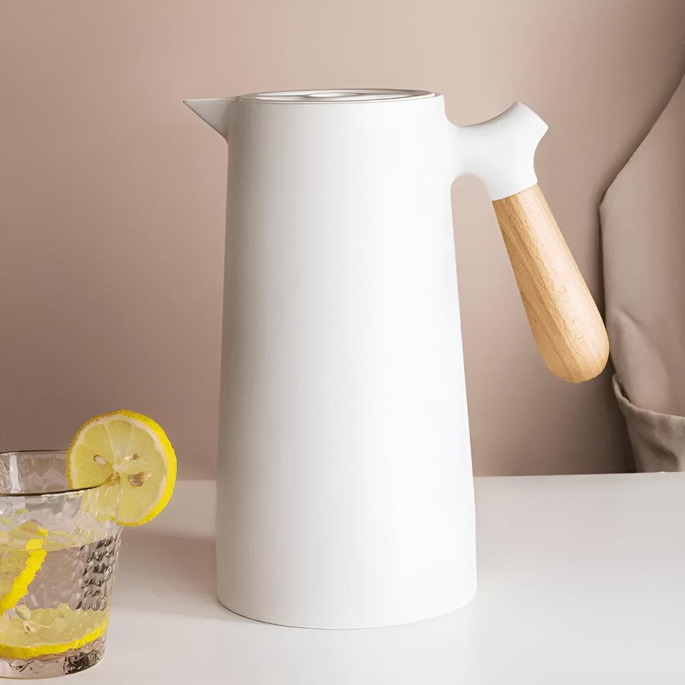 Insulated Carafe With Wooden Handle