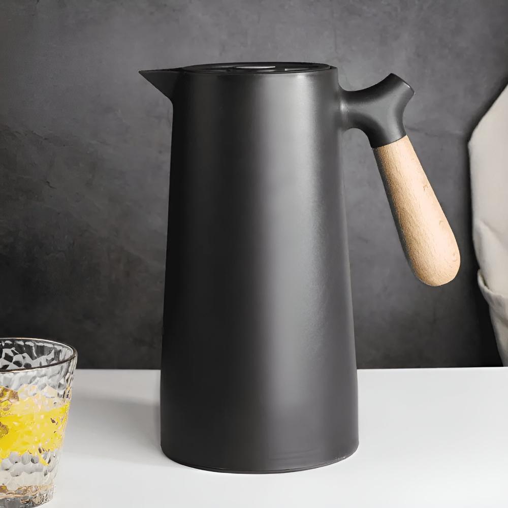 Insulated Carafe With Wooden Handle