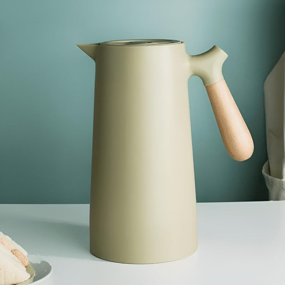 Insulated Carafe With Wooden Handle
