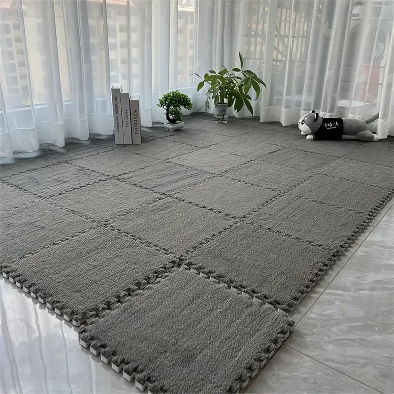 Interlocking Floor Mat With Plush Surface