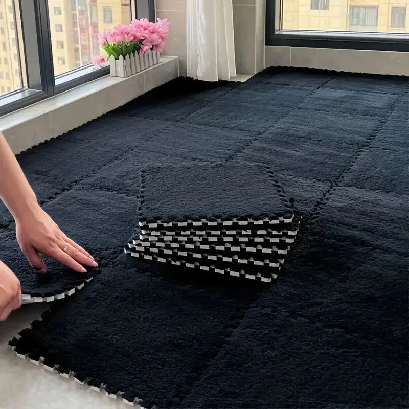 Interlocking Floor Mat With Plush Surface
