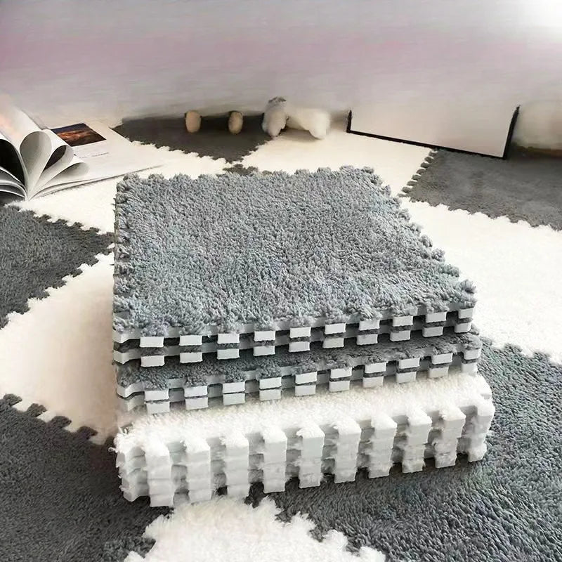 Interlocking Floor Mat With Plush Surface