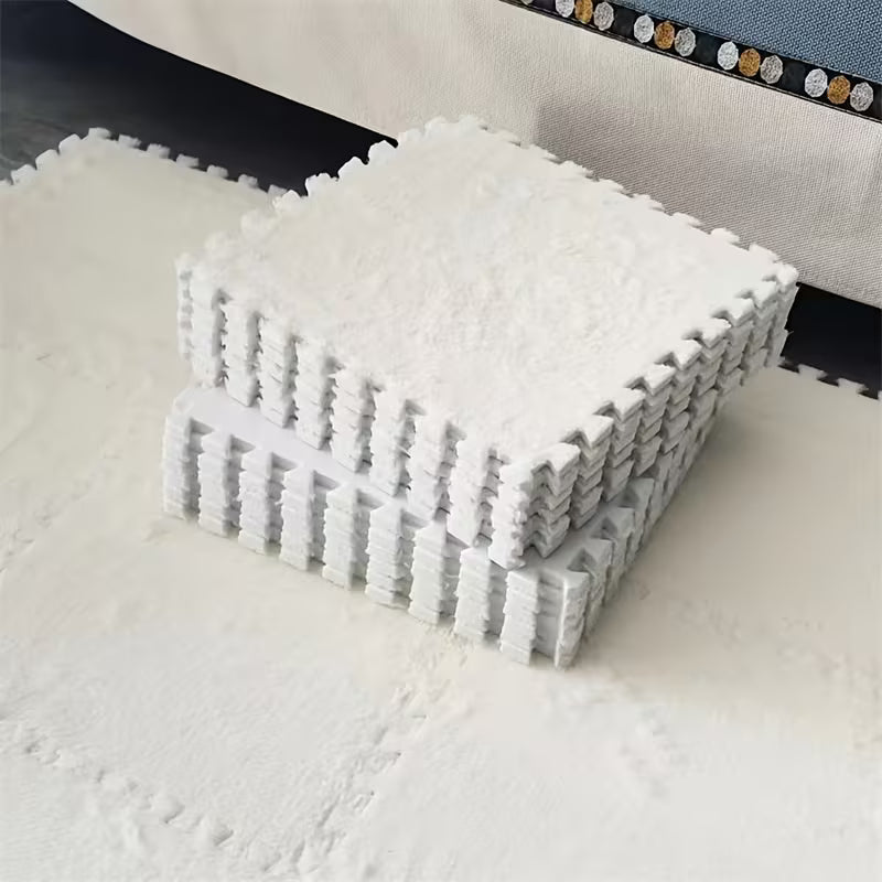 Interlocking Floor Mat With Plush Surface