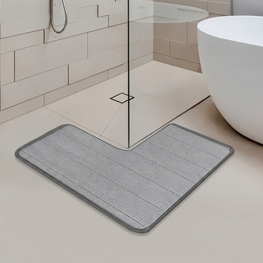 L Shaped Bath Mat Non Slip