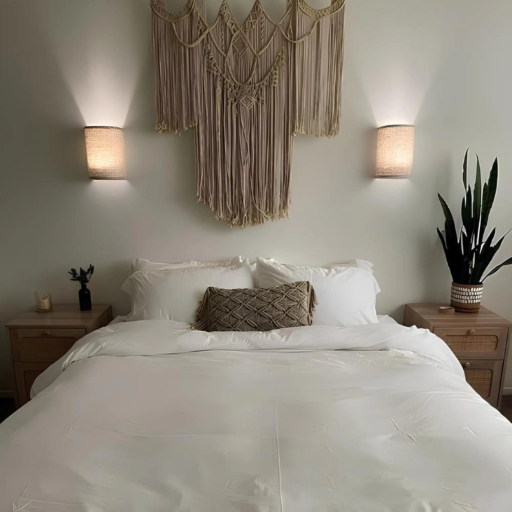 Linen Dimmable Wall Light